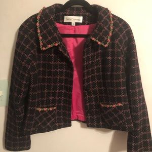 Vintage Floral Cropped Blazer “Clueless” Look